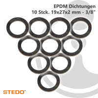 STEDO EPDM Dichtung, 19 x 27 x 2 mm (VE 10 Stück), nach WDK-Leitlinie 2201