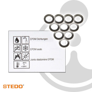STEDO EPDM Dichtung, 23 x 30 x 2 mm (VE 10 Stück), nach WDK-Leitlinie 2201