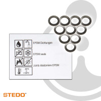 STEDO EPDM Dichtung, 23 x 30 x 2 mm (VE 10 Stück), nach WDK-Leitlinie 2201