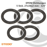 STEDO EPDM Dichtung, 27 x 38 x 2 mm (VE 5 Stück), nach WDK-Leitlinie 2201