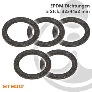 STEDO EPDM Dichtung, 32 x 44 x 2 mm (VE 5 Stück),...