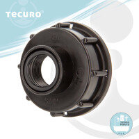 tecuro IBC Adapter Anschlusskappe mit Grobgewinde S60 x 6 und Innengewinde 3/4 Zoll, HDPE