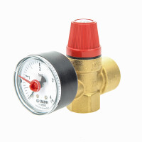 CALEFFI Membran-Sicherheitsventil 2,5 bar mit Manometer 1/2 Zoll (Eingang) 532142