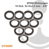 STEDO EPDM Dichtung, 9 x 14 x 1,5 mm (VE 10 Stück)