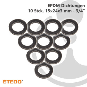 STEDO EPDM Dichtung, 15 x 24 x 3 mm (VE 10 Stück)