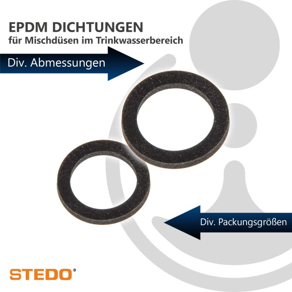 STEDO EPDM Dichtung, für Mischdüsen im Trinkwasserbereich (VE 10 Stück)