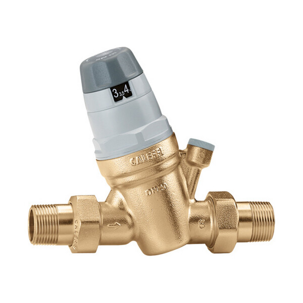 CALEFFI Druckminderer Typ 5350, voreinstellbar 1-6 bar, DN 15 bis DN 25, Messing