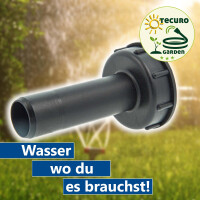 tecuro IBC Adapter Anschlussstutzen Ø 32 mm mit Grobgewinde S60 x 6, UV-beständig