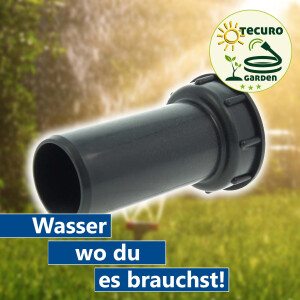 tecuro IBC Adapter Anschlussstutzen Ø 50 mm mit Grobgewinde S60 x 6, UV-beständig
