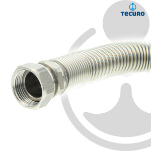 tecuro Edelstahlflexwellrohr 1 Zoll (DN 25), ausziehbar von 260 - 520 mm, formstabil