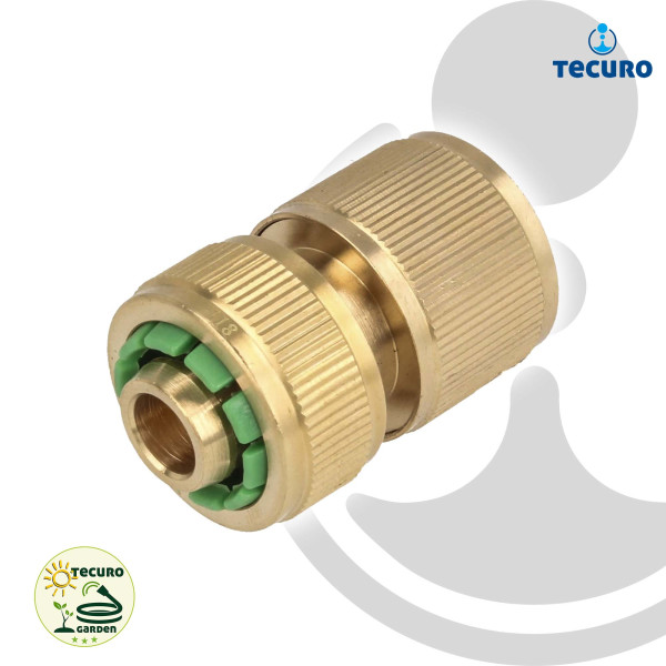 tecuro Schlauchanschlussstück ohne Stopp für Schlauch 1/2 Zoll (Ø 13 mm) MS-Stecksystem