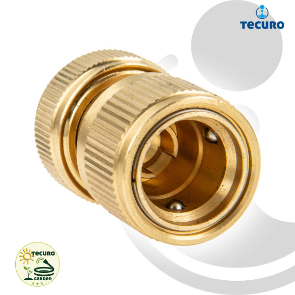 tecuro Schlauchanschlussstück mit Stop für Schlauch 1/2 Zoll (Ø 13 mm) MS-Stecksystem