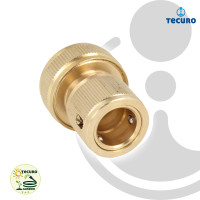 tecuro Schlauchanschlussstück mit Stopp für Schlauch 3/4 Zoll (Ø 19 mm) MS-Stecksystem