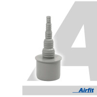 Schlauchnippel DN 40 für Schlauch von 8 bis 25 mm - KS-grau