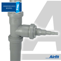 Schlauchnippel DN 40 für Schlauch von 8 bis 25 mm - KS-grau