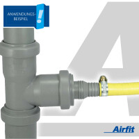 Schlauchnippel DN 40 für Schlauch von 8 bis 25 mm - KS-grau