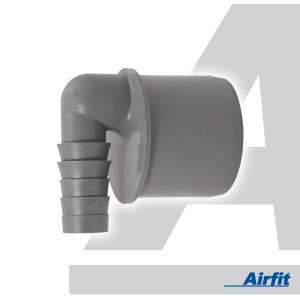 Airfit Schlauchnippel, 90° gewinkelt DN 50 für Schlauch von Ø 19 bis 21 mm