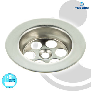 tecuro Nirosta-Ventiloberteil Siebplatte für Ablaufventil - Ø 70 mm (1 1/2 Zoll)