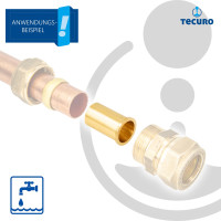tecuro Stützhülse Verstärkungshülse passend zu Messing-Klemmringverbinder