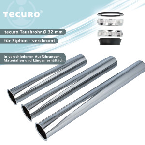 tecuro Tauchrohr Bördelrohr Ø 32 mm für Siphon Geruchsverschluss