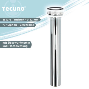tecuro Tauchrohr Bördelrohr Ø 32 x 200 mm mit...