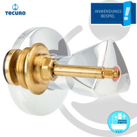 tecuro Ventiloberteil, für Unterputz Ventile in 1/2 - 3/4 - 1 Zoll - Messing blank
