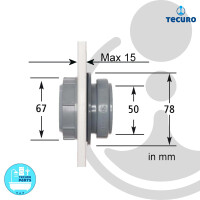 Kombi-Set Anschraub-Muffe DN 50, KS-grün, inkl. Kreisschneider Ø 59 mm