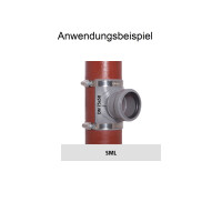 Sattel-Abzweig für Abwasserrohr DN 75 - DN 160, zur nachträgl. Montage