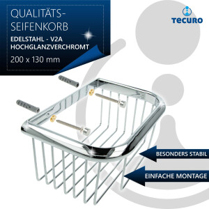 tecuro Seifenkorb Schwammkorb 200 x 130 x 95 mm,...