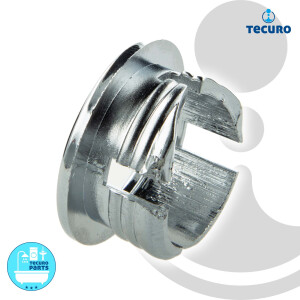 tecuro Überlaufblende Ø 24 mm Abdeckung Ring für Überlaufloch Waschbecken