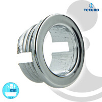 tecuro Überlaufblende Ø 24 mm Abdeckung Ring für Überlaufloch Waschbecken
