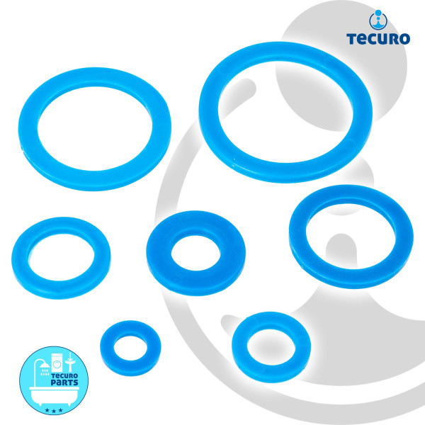 tecuro EPDM-Softprene-Dichtung für Verschraubungen/Überwurfmuttern Sanitär-Heizung