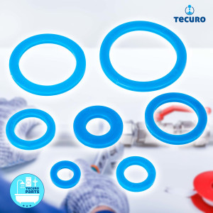 tecuro EPDM-Softprene-Dichtung 1/2 Zoll (Ø 18,5 x 11 x 2,5 mm) für Verschraubungen/Überwurfmuttern