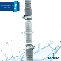 tecuro Verbindungsstück reduziert, für Ablaufschläuche Ø 19-24 mm von Waschmaschinen