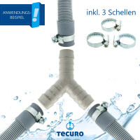 tecuro Verbindungsstück für Ablaufschläuche Ø 19-24 mm von Wasch-, Spülmaschinen