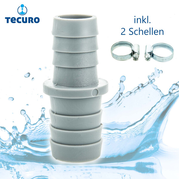 tecuro Verbindungssatz reduziert, für Ablaufschläuche Ø 19-24 mm von Waschmaschinen