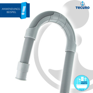tecuro Universal Haltebogen Einhängebogen PVC für Ablaufschlauch Waschmaschine Geschirrspüler