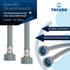 tecuro Zulaufschlauch, gerade, für Waschmaschine...