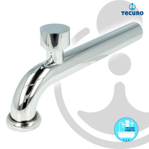 tecuro Abgangsbogen 90° mit Rohrbelüfter für Siphon Geruchsverschluss, verchromt 250 mm