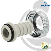 tecuro KS-Schlauchverschraubung mit 3/4 Zoll Überwurfmutter und Schlauchtülle Ø 14,5 mm