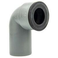 HT Siphonwinkel Siphonbogen 90° Ø 50 mm, inkl. Siphon-Gummi Ø 36-40 mm