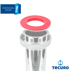 tecuro Flachdichtung 1 1/2 Zoll - NW 40 für Spültischtisch-Siphons/Ausgussbecken 44x32x2,5 mm