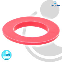 tecuro Flachdichtung 1 1/2 Zoll - NW 40 für Spültischtisch-Siphons/Ausgussbecken 44x32x2,5 mm
