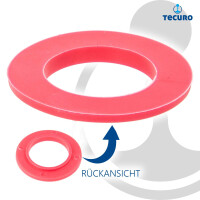 tecuro Flachdichtung 1 1/4 Zoll - NW 32 für Waschtisch-Siphons/Bidet 40x25x2,5 mm