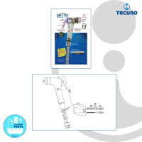 tecuro Bidet WC Handbrause Set SHATTAF, 1-strahlig, 1,20 m Schlauch und Wandhalter