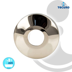 tecuro DESIGN-Hahnrosette (1/2) Ø 22 mm x Ø 61 mm x 15 mm - Edelmessing