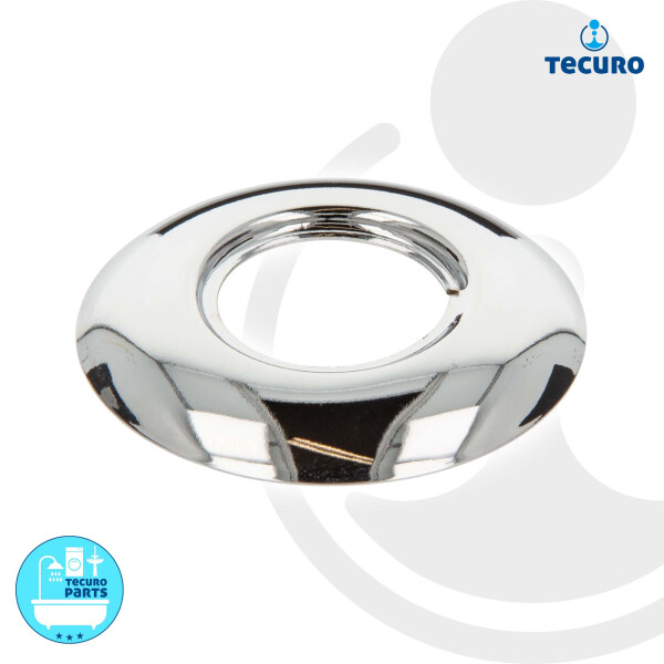 tecuro Gewinderosette 3/4 Zoll x Ø 55 mm x Höhe 5 mm, Messing verchromt