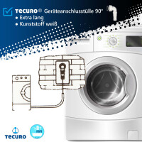 tecuro Geräteanschlusstülle 1 Zoll 90° extra lang, für Spülensiphon