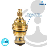 tecuro Universal Ventiloberteil 1/2 Zoll, mit Rückflussverhinderer für Armaturen und Ventile