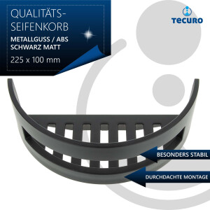 tecuro Design Seifenkorb Schwammkorb halbrund 225 x 100 x...
